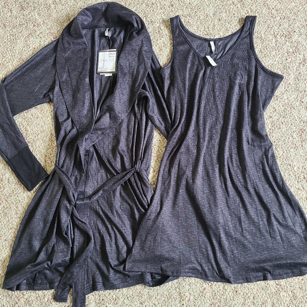 Jaclyn Intimates 2pc Whisperluxe Chemise & Robe Set Size Small